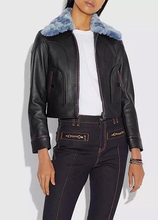 Куртка шкіряна coach selena gomez оригінал з натуральної шкіри лімітована колекція дизайнерська