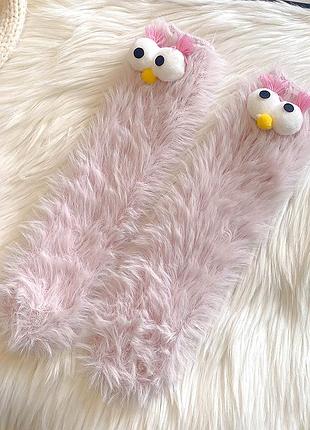 Детские носки курицы 4223 розовые с глазами носки теплые мягкие теплые