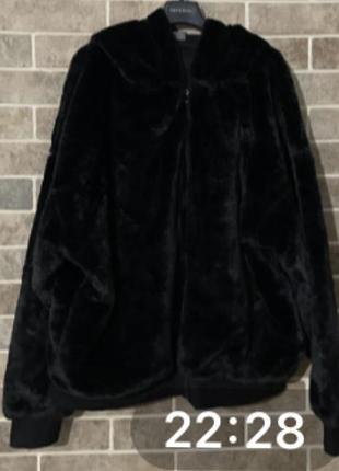 Шуба тедди, с капюшеном, новая