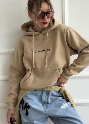 Женское худи от plt в бежевом цвете