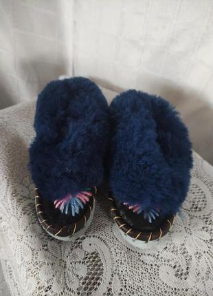 Тапочки кожаные детские