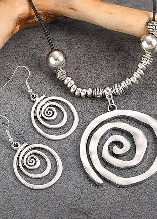 Богемне намисто / довге намисто, вінтажна прикраса та сережки