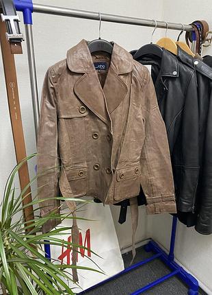 Вінтажний жіночий шкіряний піджак soho new york куртка жакет ретро натуральна кожа 1