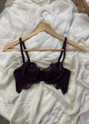 Бюстгальтер мережевний бордо