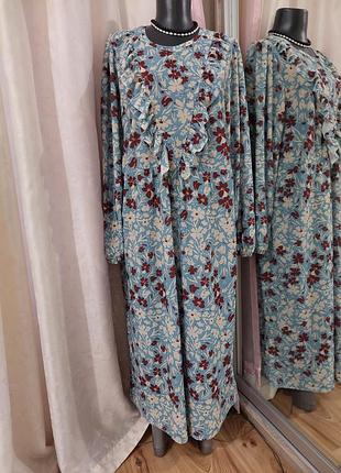 Комфортное с объемными рукавами платье 👗