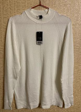 Лонг жіночий молочного кольору esmara 16/18 xl xxl лонгслів рубчик віскоза