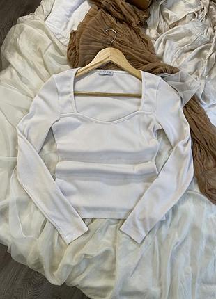 Лонг кофтинка білий базовий