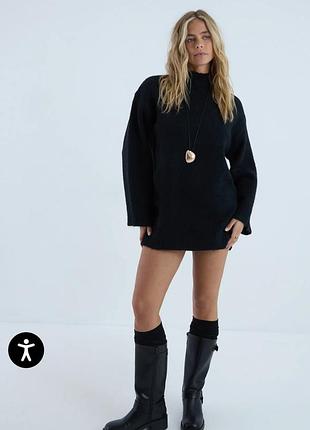 Теплое платье туникп