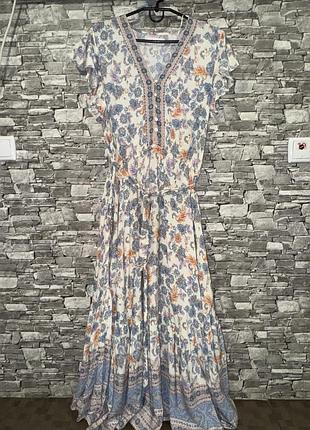 Жіноча сукня з квітковим принтом, женское платье с цветочным принтом, летнее платье