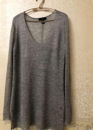 Светр павутинка, жіночій розмір m, l, сірого кольору
