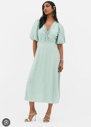 Лёгкое платье миди мятного оттенка primark