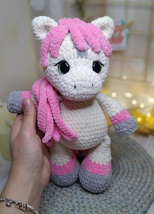 Лоша мягкая игрушка / вязаная игрушка лоша плюшевая игрушка / подарок для девочки / символ 2026 ручной работы