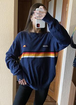 Оригінальний оверсайз в’язаний светр кофта ellesse