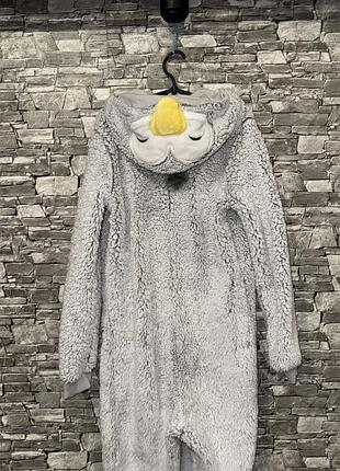 Кигуруми пінгвін, теплая пижама, кігурумі, махровая пижама слип, человечек, домашний комбинезон, костюм пінгвіна