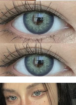 Блакитні лінзи без діоптрій, кольорові лінзи для очей