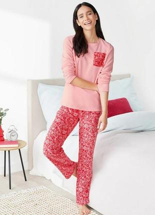 Красивая теплая флисовая пижама esmara размер s, m, l, xl