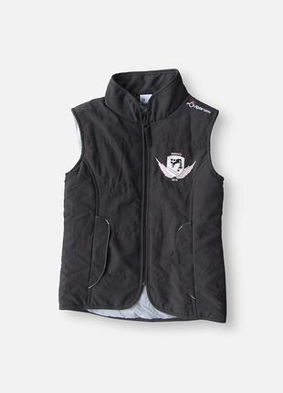 Серая теплая жилетка безрукавка для верховой езды конного спорта decathlon fouganza 7 8 лет