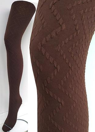 Колготки из микрофибры с геометрическим узором