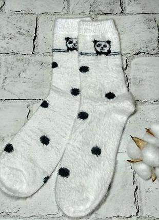 Носки женские теплые термоноски норка кашемир высокие панда 36-40р