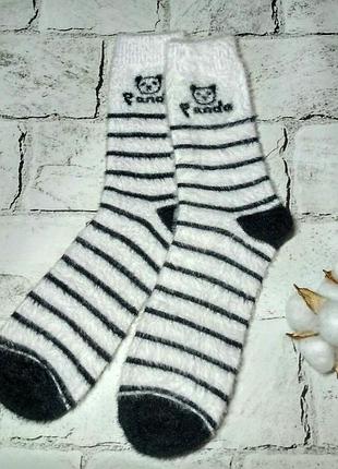 Носки женские теплые термоноски норка кашемир высокие панда 36-40р