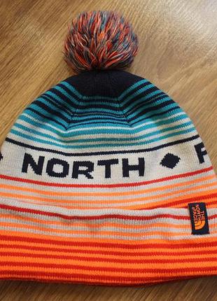 Унисекс шапка с помпоном на небольшую/малую голову the north face ski tuke