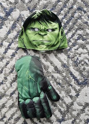 Карнавальная маска с рукой халк.