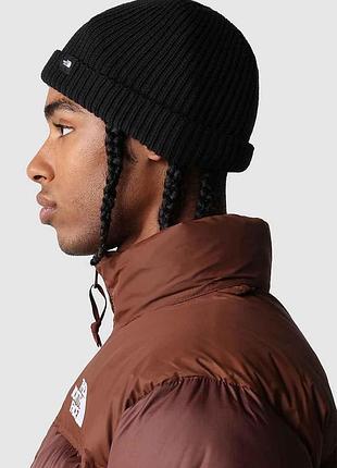 Унисекс шапка бини вязаная the north face tnf fisherman beanie