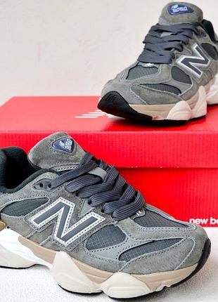 Утеплені жіночі кросівки new balance 9060 termo grey нью беланс сірого кольору термо