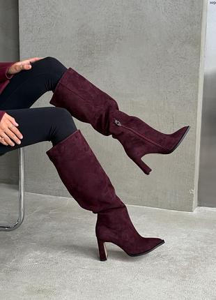 Женские сапоги премиум натуральная замша арт10594