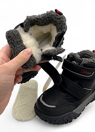 Дитячі зимові черевики для хлопчика clibee 22-27р