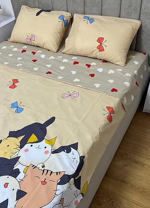 🌸комплект постельного белья стая котиков