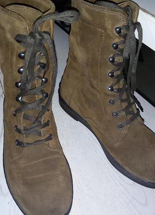 Lumberjack (italy)- высокие замшевые ботинки р. 37 (24см)