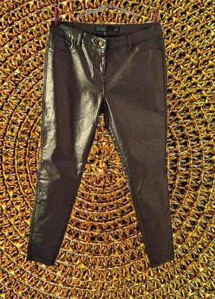 Стильные брюки женские с эффектом жидкого золота паркин 14