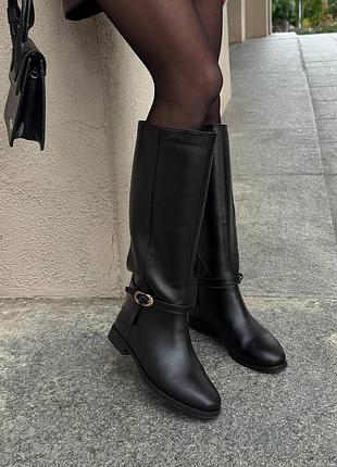 Чоботи 11797, р.36,37,38,39,40, натуральна шкіра, шоколад