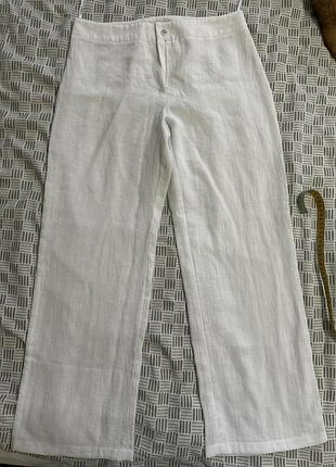 Штани лляні білі розмір 40