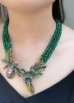 Комплект колье + серьги "рхидея" в стиле heidi daus 2