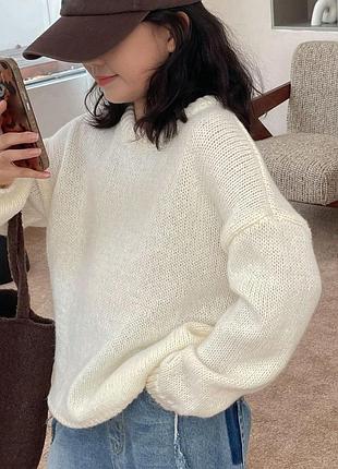 Свитер теплый классный однотонный