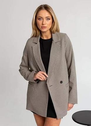 Піджак жакет гусяча лапка двубортний двобортний р.s, m