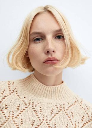 Ажурний в'язаний светр джемпер mango - розмір м, підійде на s і xs, вдягнутий 2 рази, дефектів немає. 6