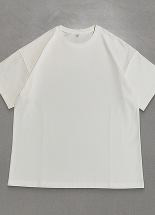 Футболка біла, оверсайз, 95% бавовна 5% еластан, опт