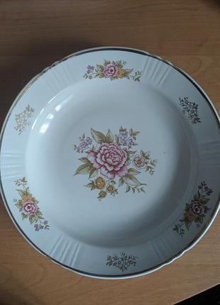 Блюдо порцелянове вінтажне глибоке дружківка