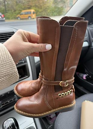 Сапожки черевики чобітки для дівчинки натуральна шкіра 27 розмір