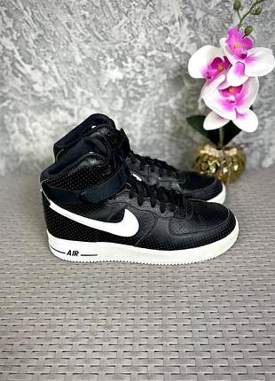 Nike air force 1 кроссовки 44 размер баскетбольные кожаные черные