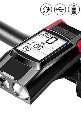 Велофара с компьютером и сигналом bk-1920-2t6 велофонарь с выносной кнопкой, велофонарь с водозащитой