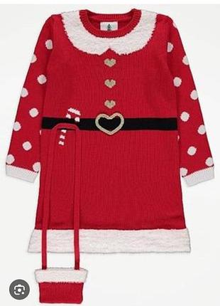 Новогоднее теплое платье туника платья девочке на 2-3 р
