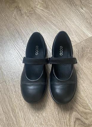 Туфлі шкіряні  ecco 29 для дівчинки в школу балетки 29 шкіра