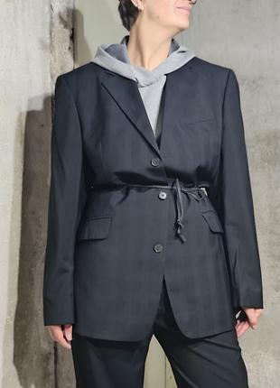 Піджак оверсайз вовна класика жакет вовняний вільний карта чоловічий байзер бойфренда