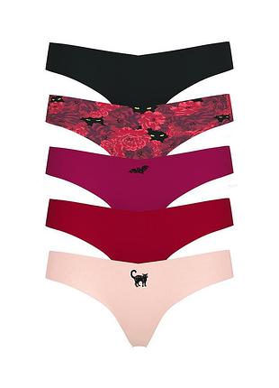 Набор бесшовновых трусиков стринги виктория сикрет victorias secret