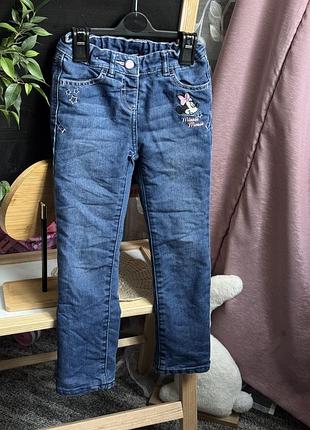 Теплі джинси з мінні маус 116р