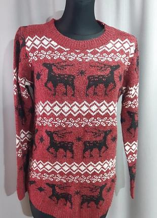 Джемпер жіночий червоний оленіolko